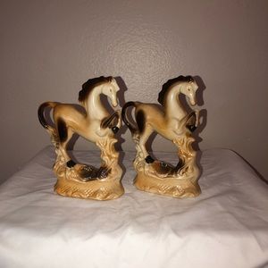 Mid Century Lusterware Horse Figurine Set